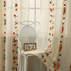 Festive Red Bell Curtains — alternate angle view