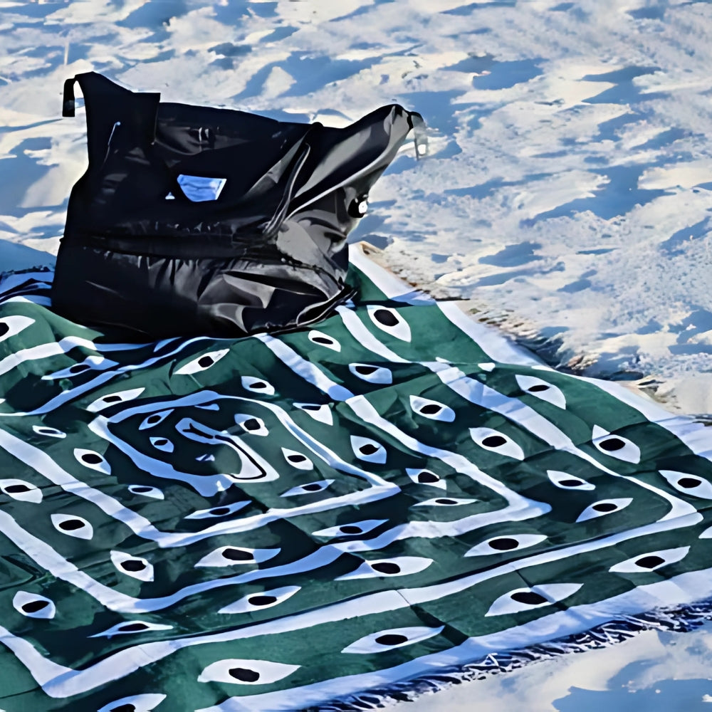 Snake Labyrinth Throw Blanket — alternate angle view