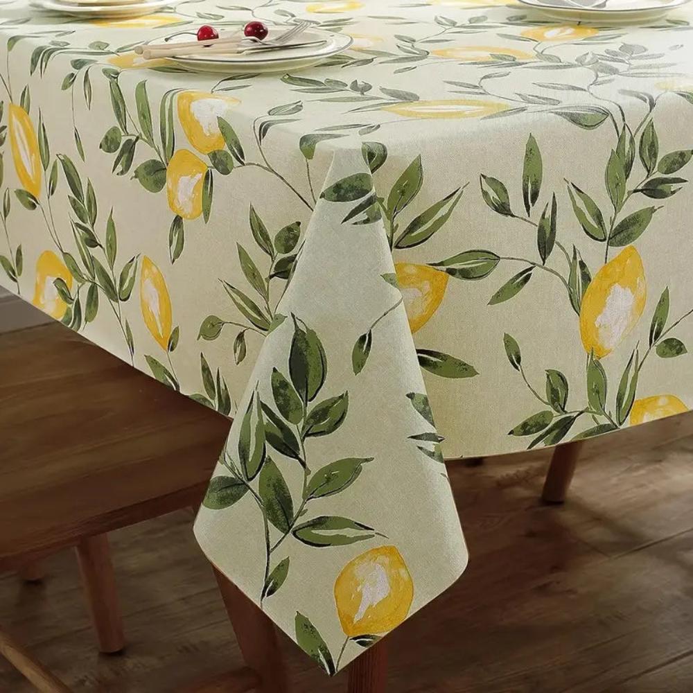 Lemon Leaf Tablecloth — alternate angle view