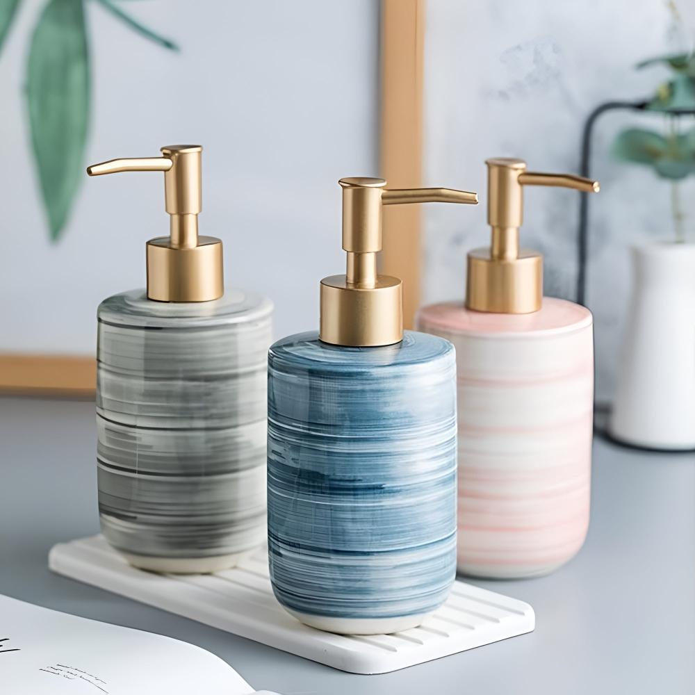 Marble Ceramic Soap Dispenser — main product photo