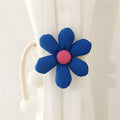 Whimsical Flower Curtain Tie Back — size and scale reference