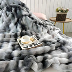 Ripple Tie-Dye Faux Fur Blanket — lifestyle shot