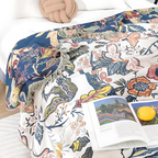 Reversible Floral Cotton Throw — view 6