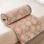 Retro Flower Summer Cotton Gauze Coverlet — product close-up
