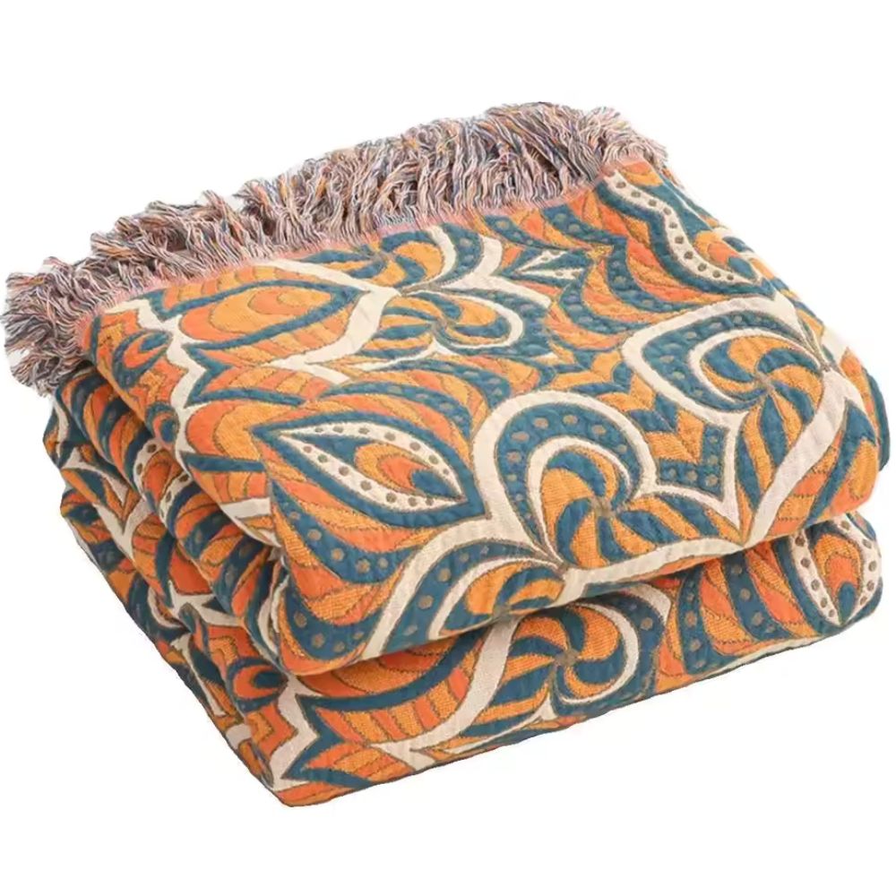Sienna Sun Cotton Blanket — lifestyle shot