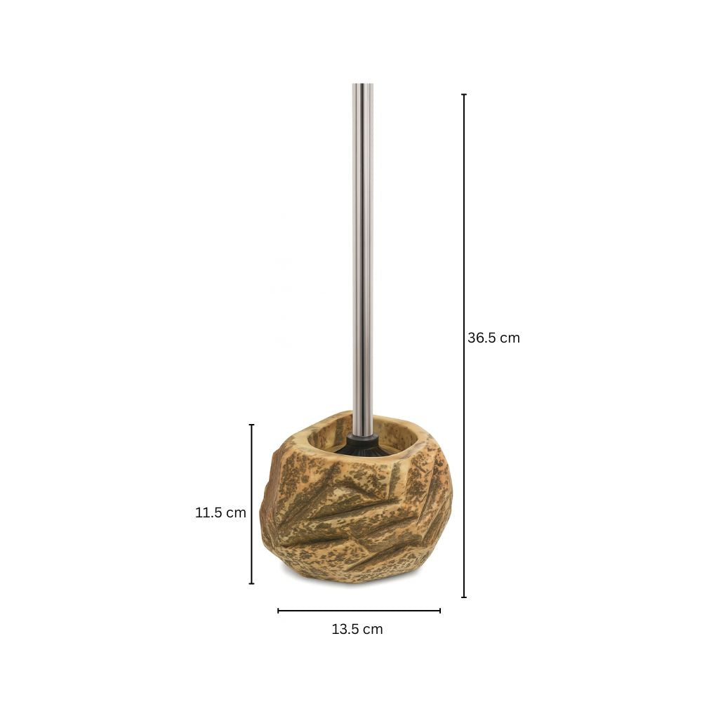 Retro Stone Ceramic Toilet Brush — lifestyle shot