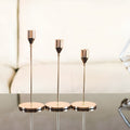 Sleek Metallic Candle Holders | 3 Pcs Set — additional view