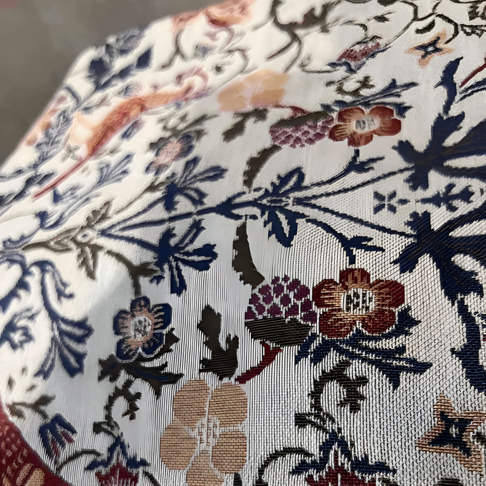 Vintage Floral & Bird Jacquard Table Runner — additional view