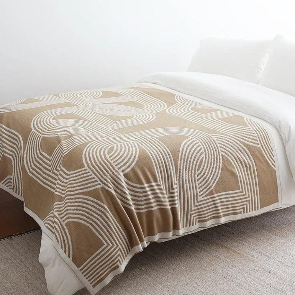 Snuggle Maze Knit Blanket — product feature detail
