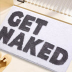 "Get Naked" Funny Bathroom Mat — additional view