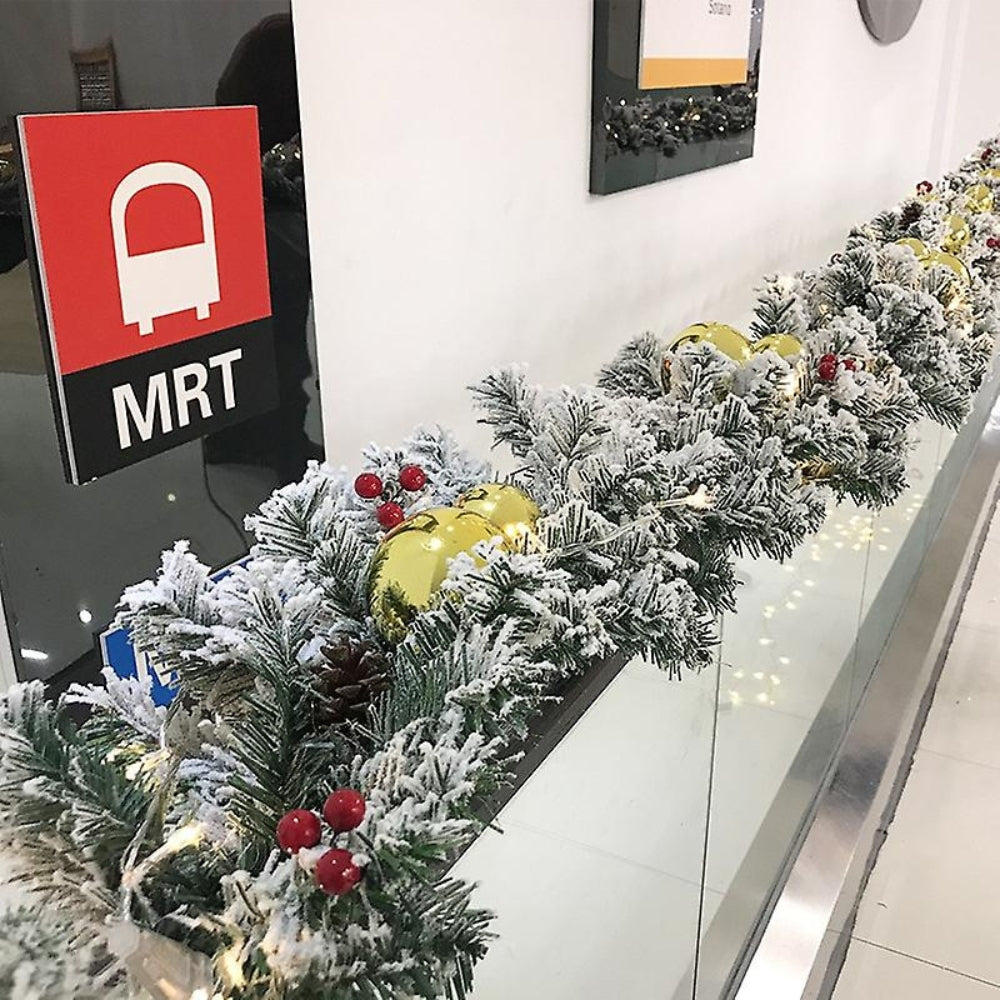 Holiday Frosted Christmas Garland — product in use