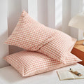 Soft Plaid Checkered Pillowcases — lifestyle shot