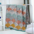 Shell Print Jacquard Cotton Bath Towel — product detail view