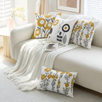 Floral Essence Embroidered Cushion Cover — lifestyle shot