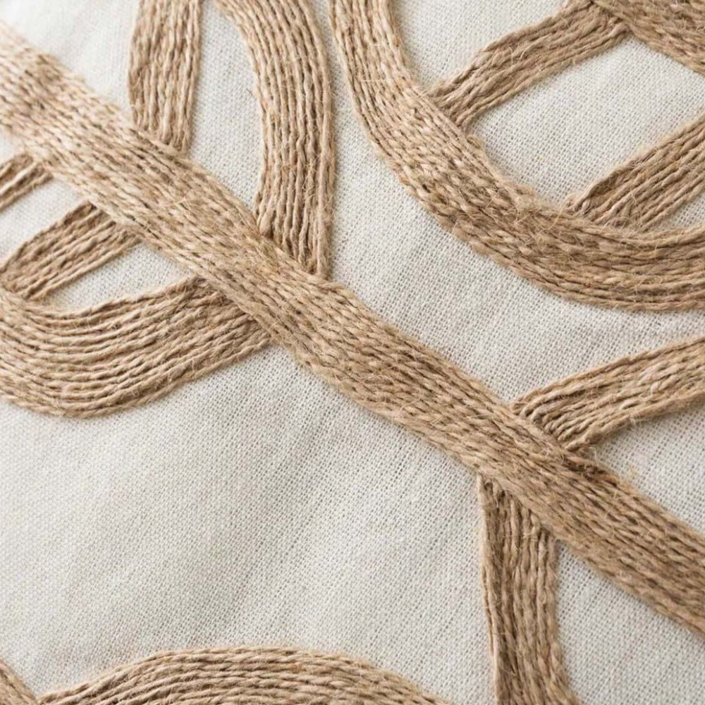 Leaf Embroidery Cushion Cover — product in use