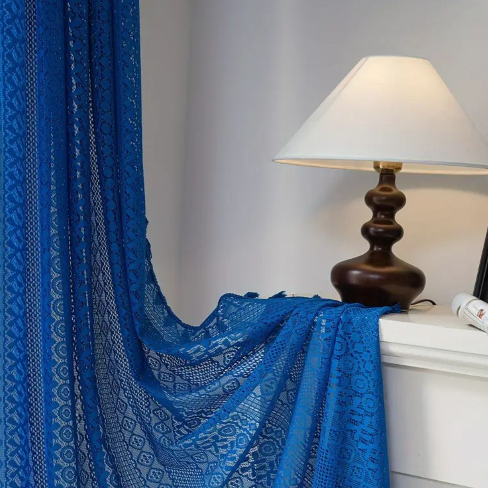 Luminé Crochet Tassel Curtain — product feature detail