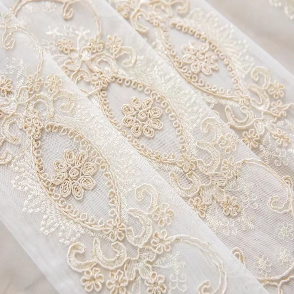 Elyvia Embroidered Classic Sheer Lace Curtain — alternate angle view