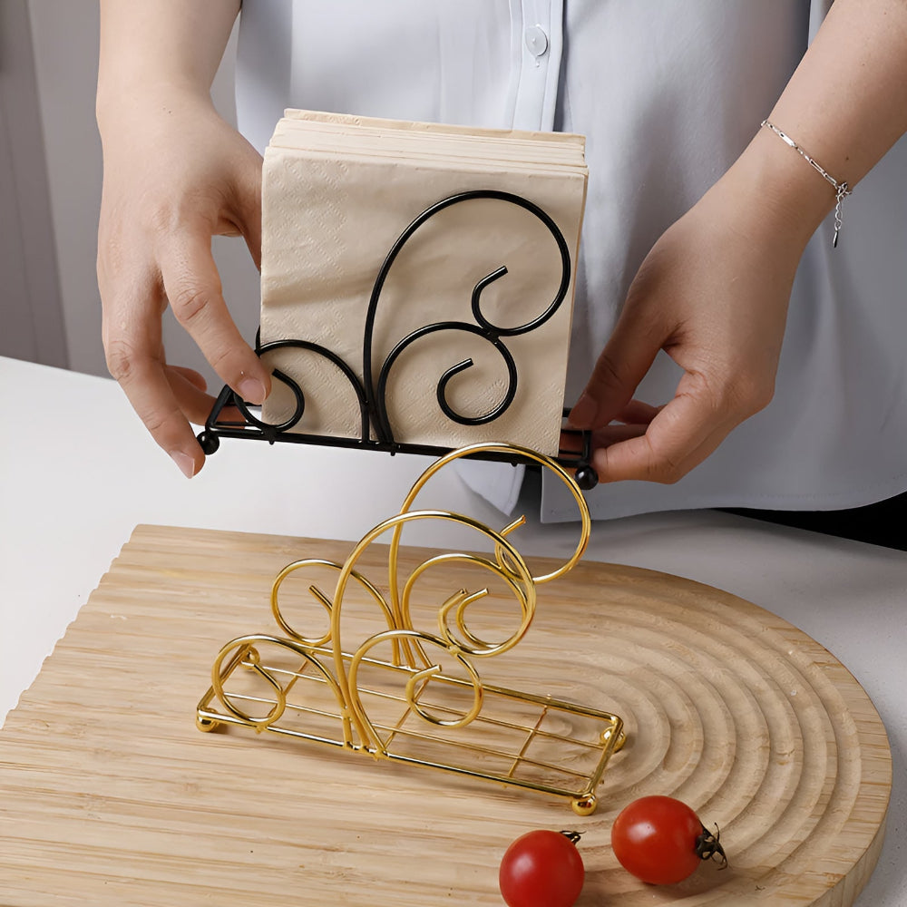 Stylish Swirl Napkin Holder — product in use