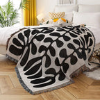 Retro Vine Cotton Woven Throw Blanket — main product photo