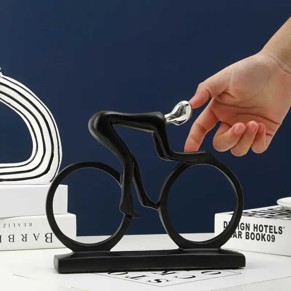Momentum Nordic Cyclist Sculpture — product in use