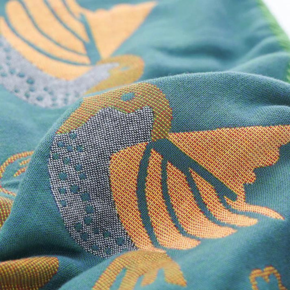 Scandinavian Bird Cotton Gauze Pillowcases (2pcs) — lifestyle shot