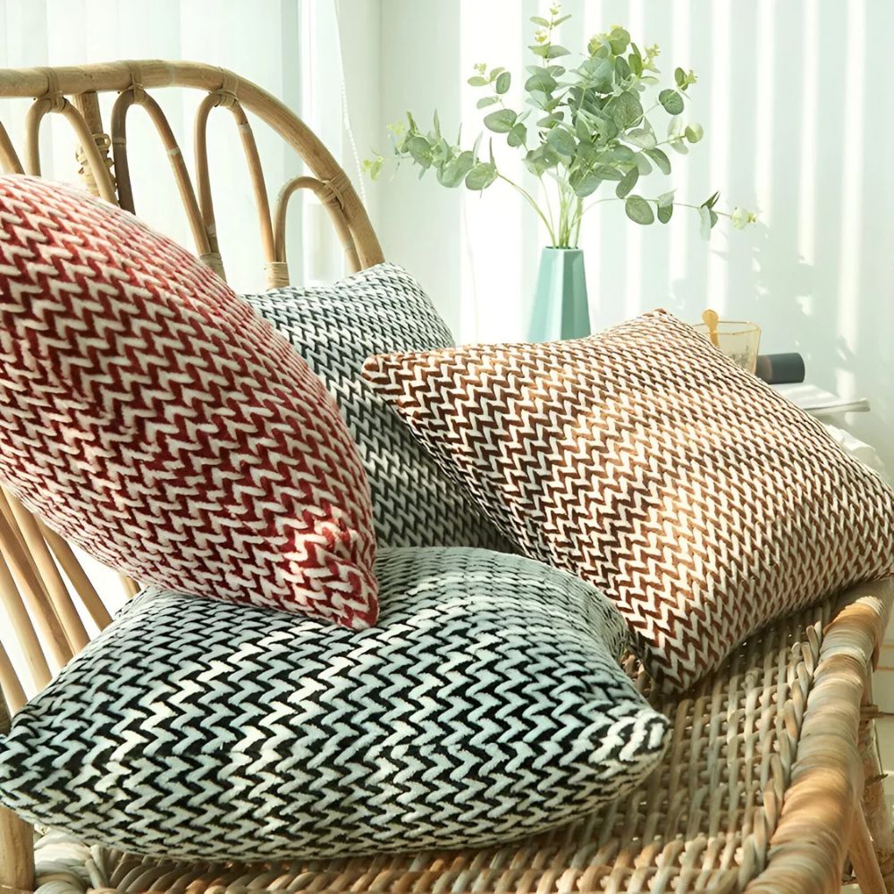 Lush Chevron Cushion Covers — main product photo