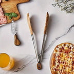 Heritage Wood & Steel Tongs | Set of 2 — main product photo