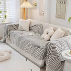Calista Wave Chenille Sofa Cover — product detail view