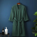 Waffle V-neck Bathrobe — product feature detail