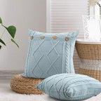 Button Closure Knit Cushion Cover — main product photo