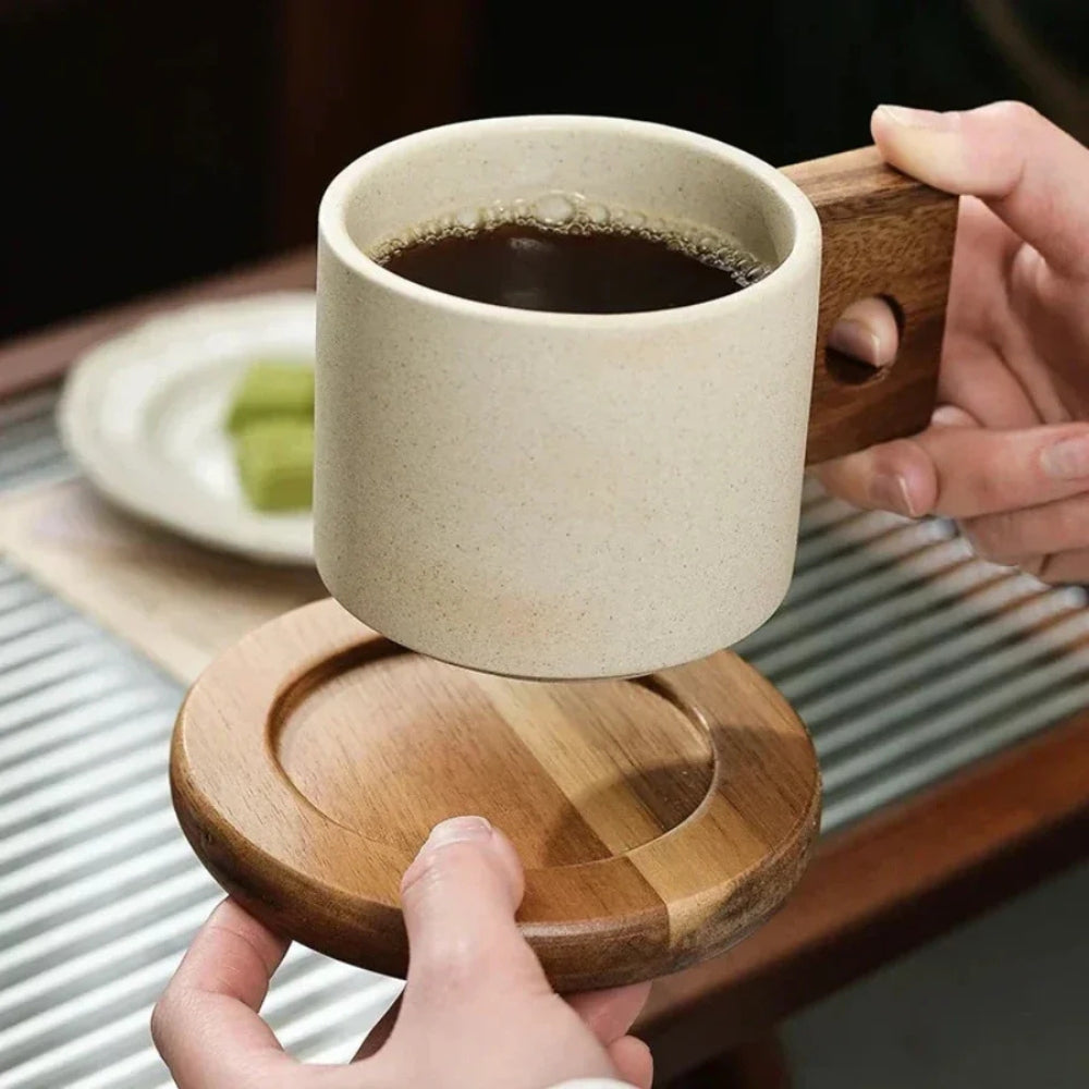 Modernist Ceramic Wooden Pallet Mug — main product photo