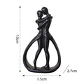 Embrace Resin Couple Sculpture — alternate angle view