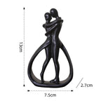 Embrace Resin Couple Sculpture — alternate angle view