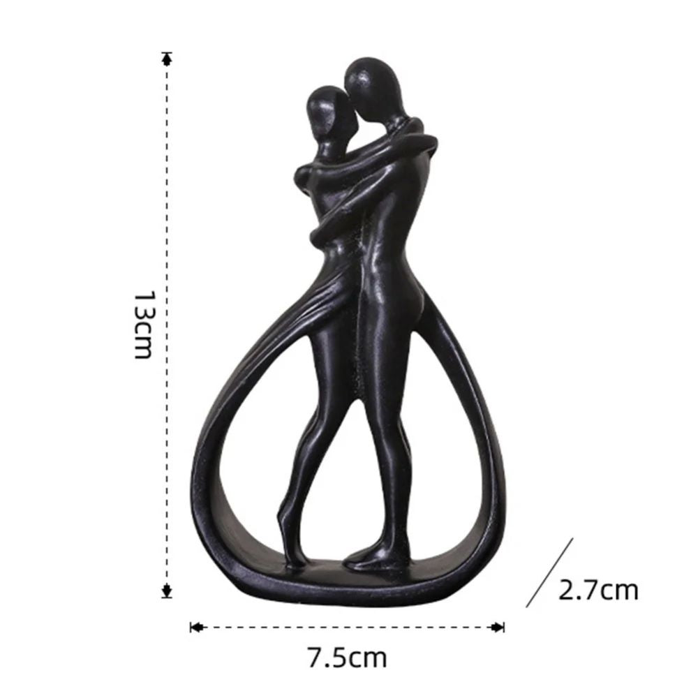 Embrace Resin Couple Sculpture — alternate angle view