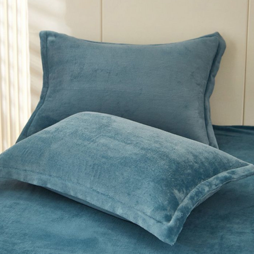 Fleece Comfort Pillow Covers — size and scale reference