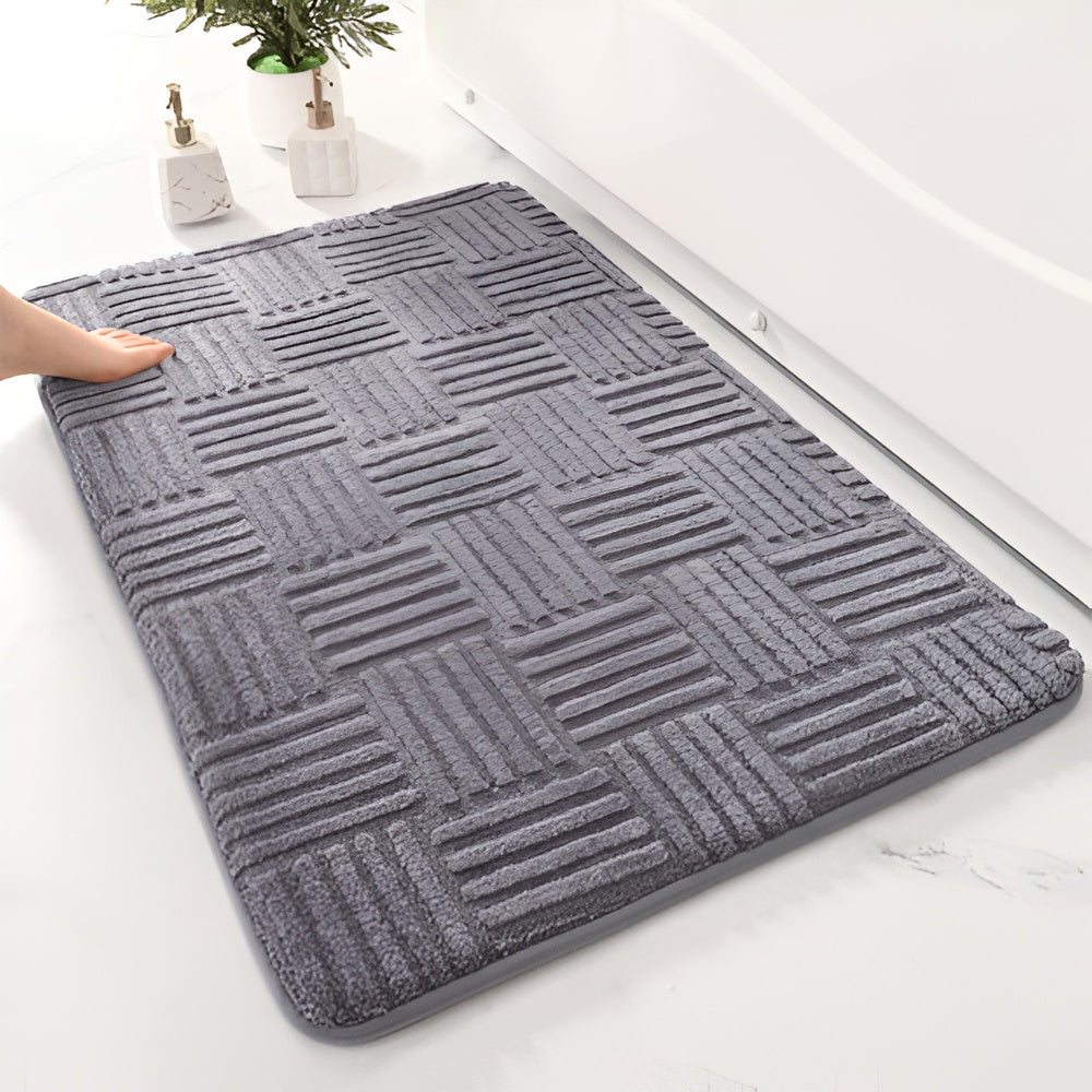 Vivid Grid Absorbent Bath Mat — main product photo