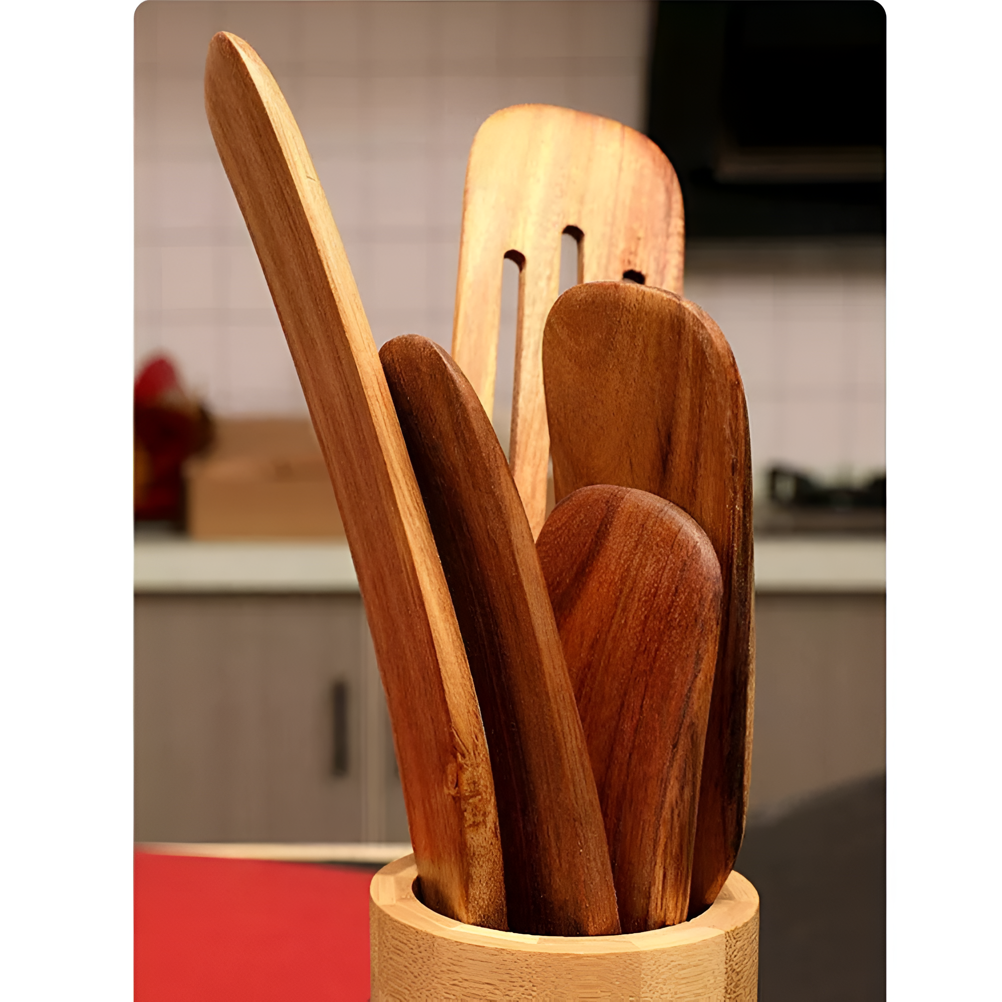 Non-Stick Wooden Spatula Set — product close-up