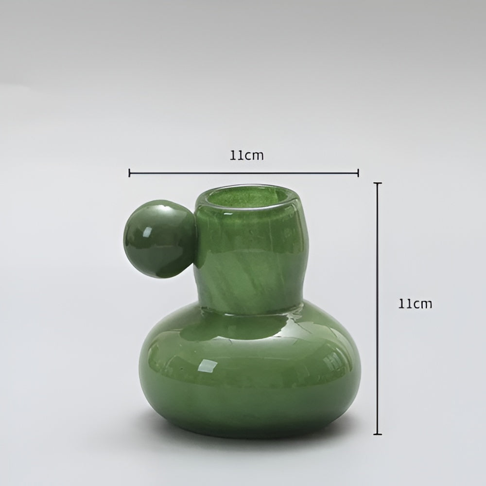 Celestial Nordic Glass Candle Holder — alternate angle view