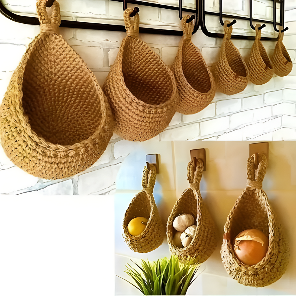 Handcrafted Boho Hanging Basket — additional view