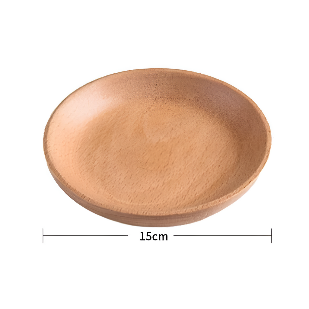 Handcrafted Walnut Wood Plate — product in use