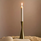 Sleek Nordic Brass Waist Candlestick| 3pcs Set — lifestyle shot
