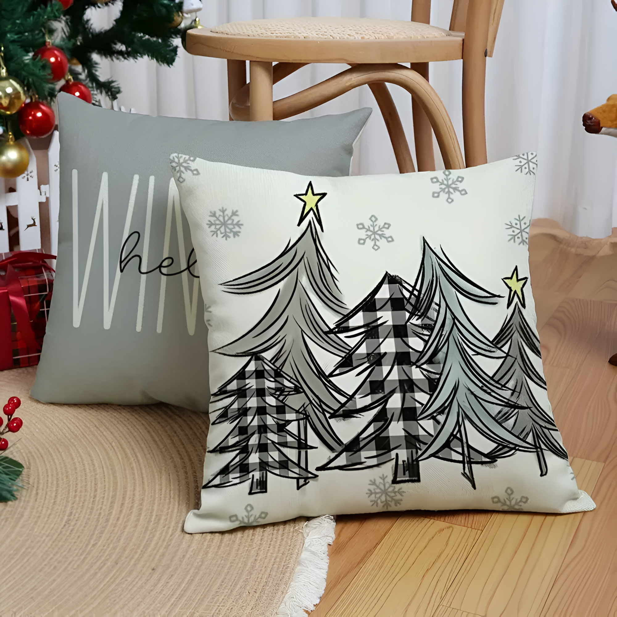 Christmas Gnome Cushion Cover | 4pcs Set — alternate angle view