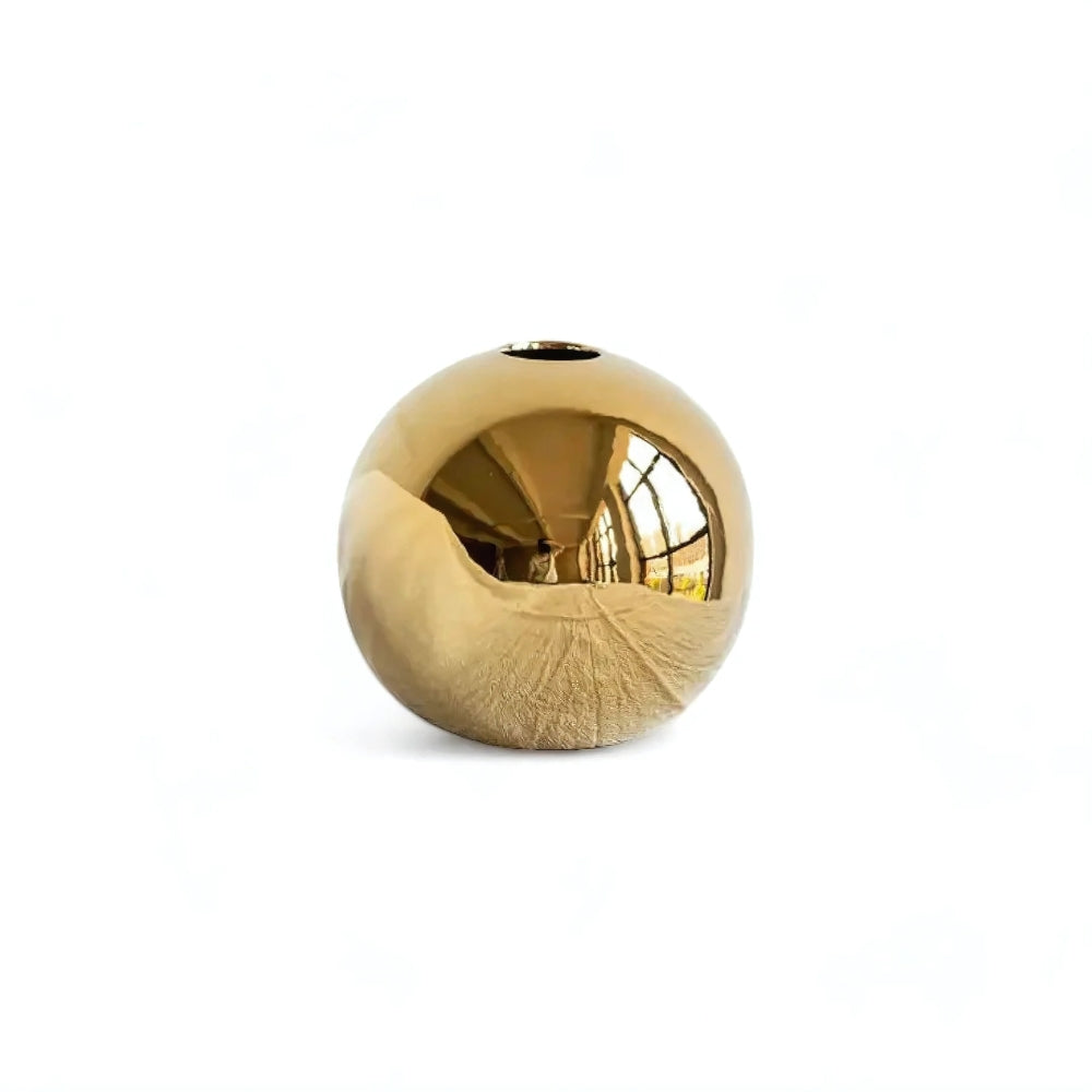 Opulent Golden Ball Vase Collection — alternate angle view