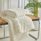 Elegant Leaf Sherpa Blanket — additional view