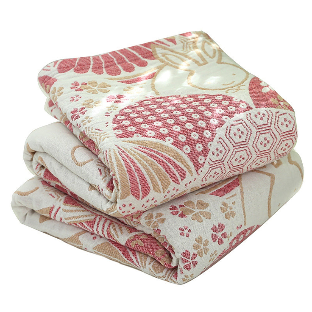 Joyful Haven Four-Layer Cotton Blanket — additional view