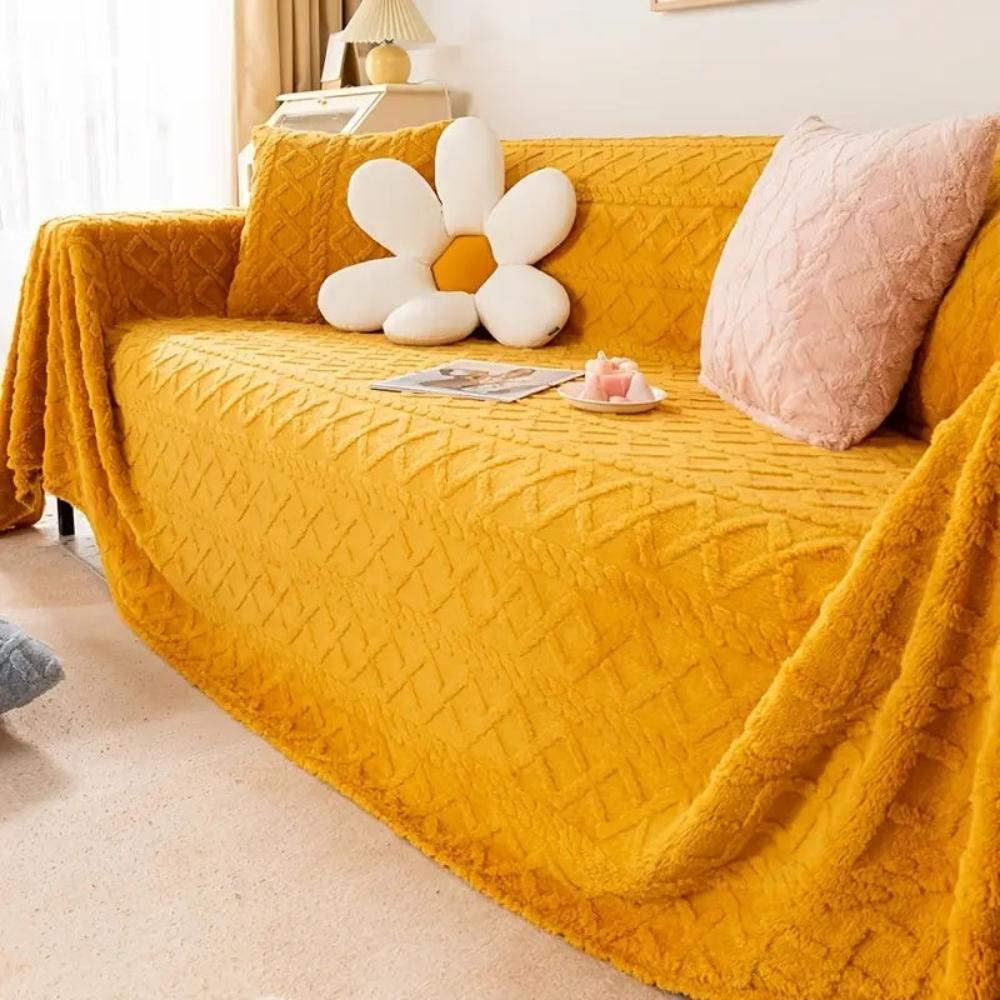 Snuggle Sherpa Sofa Cover — product in use