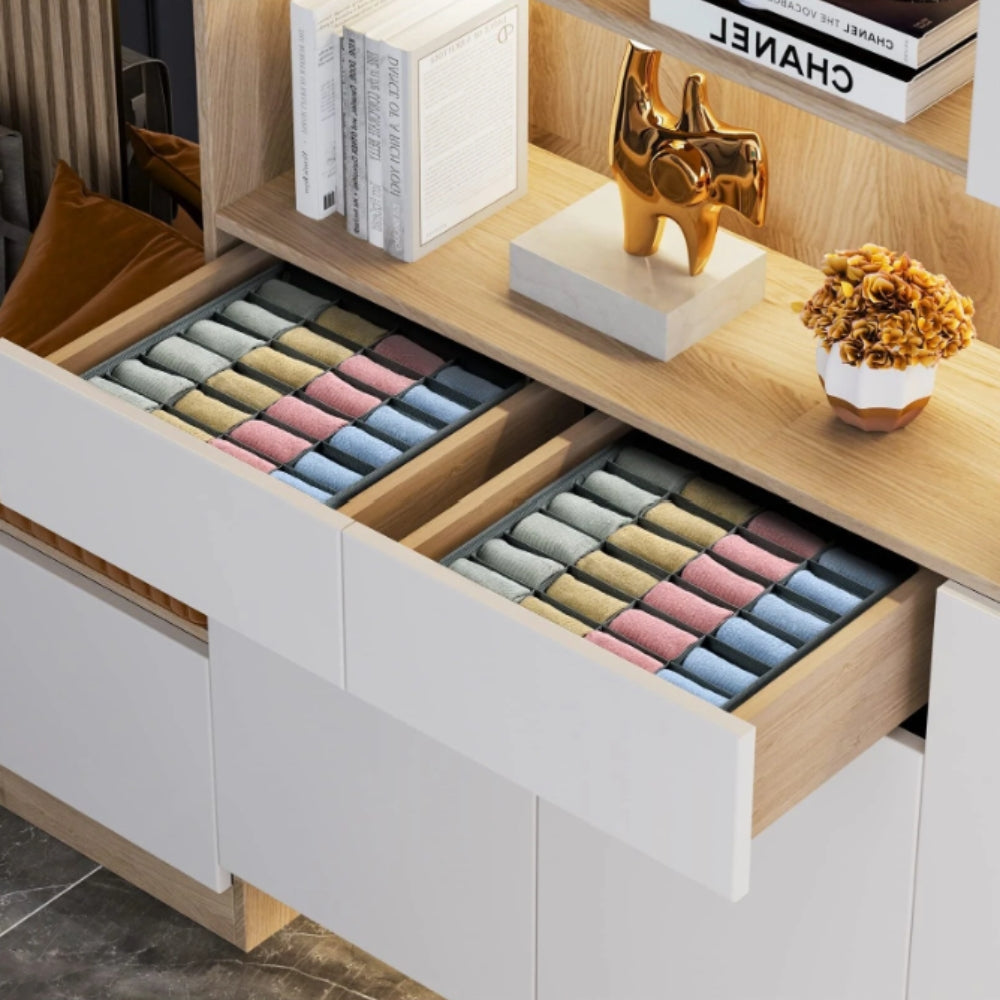 Foldable Sock and Underwear Organizer — product in use