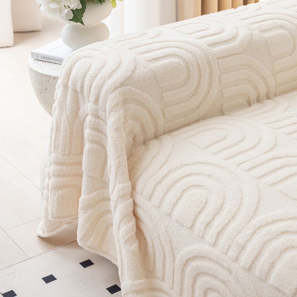 Celestial Plush Sofa Cover — product in use