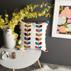 Fleur Classic Embroidery Square Sofa Cushion Cover — material texture close-up