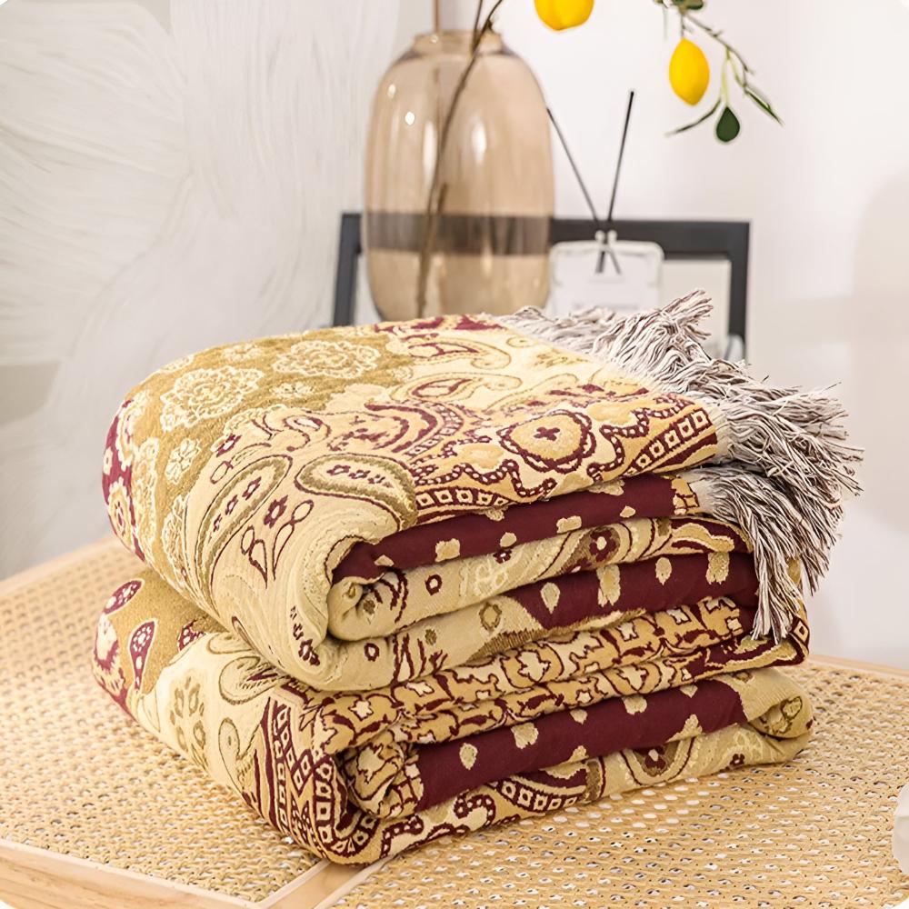 Bohemian Paisley Bliss Blanket — product close-up